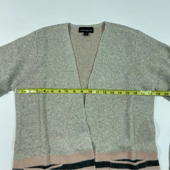 Fortune + Ivy Long Cardigan Sweater Size Small Colorblock Stripe - Picture 6 of 7